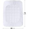 imageUtopia Bedding Queen Mattress Pad Quilted Fitted Premium Mattress Protector Deep Pocket Cover Stretches up to 16 Inches Fluffy Pillow Topper 60x80 Inches WhiteWhite
