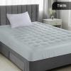 imageUtopia Bedding Queen Mattress Pad Quilted Fitted Premium Mattress Protector Deep Pocket Cover Stretches up to 16 Inches Fluffy Pillow Topper 60x80 Inches WhiteLight Grey