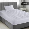 imageUtopia Bedding Queen Mattress Pad Quilted Fitted Premium Mattress Protector Deep Pocket Cover Stretches up to 16 Inches Fluffy Pillow Topper 60x80 Inches WhiteWhite