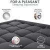 imageUtopia Bedding Queen Mattress Pad Quilted Fitted Premium Mattress Protector Deep Pocket Cover Stretches up to 16 Inches Fluffy Pillow Topper 60x80 Inches WhiteGrey