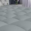 imageUtopia Bedding Queen Mattress Pad Quilted Fitted Premium Mattress Protector Deep Pocket Cover Stretches up to 16 Inches Fluffy Pillow Topper 60x80 Inches WhiteLight Grey