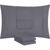 imageUtopia Bedding Queen Pillow Cases  80 Pack  Soft Microfiber Fabric  Envelope Closure  Pillow Covers 20 X 30 Inches Grey
