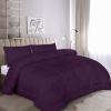 imageUtopia Bedding Queen Size Comforter Set with 2 Pillow Shams Bedding Comforter Sets Down Alternative White Comforters Soft and Comfortable Machine Washable Pack of 4Plum