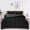 imageUtopia Bedding Queen Size Comforter Set with 2 Pillow Shams Bedding Comforter Sets Down Alternative White Comforters Soft and Comfortable Machine Washable Pack of 4GreyBlack