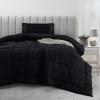imageUtopia Bedding Queen Size Comforter Set with 2 Pillow Shams Bedding Comforter Sets Down Alternative White Comforters Soft and Comfortable Machine Washable Pack of 4Black