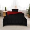 imageUtopia Bedding Queen Size Comforter Set with 2 Pillow Shams Bedding Comforter Sets Down Alternative White Comforters Soft and Comfortable Machine Washable Pack of 4BlackRed