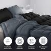 imageUtopia Bedding Queen Size Comforter Set with 2 Pillow Shams Bedding Comforter Sets Down Alternative White Comforters Soft and Comfortable Machine Washable Pack of 4GreyBlack