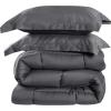 imageUtopia Bedding Queen Size Comforter Set with 2 Pillow Shams Bedding Comforter Sets Down Alternative White Comforters Soft and Comfortable Machine Washable Pack of 4Grey