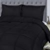 imageUtopia Bedding Queen Size Comforter Set with 2 Pillow Shams Bedding Comforter Sets Down Alternative White Comforters Soft and Comfortable Machine Washable Pack of 4Black