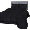 imageUtopia Bedding Queen Size Comforter Set with 2 Pillow Shams Bedding Comforter Sets Down Alternative White Comforters Soft and Comfortable Machine Washable Pack of 4Black