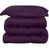 imageUtopia Bedding Queen Size Comforter Set with 2 Pillow Shams Bedding Comforter Sets Down Alternative White Comforters Soft and Comfortable Machine Washable Pack of 4Plum