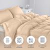 imageUtopia Bedding Queen Size Comforter Set with 2 Pillow Shams Bedding Comforter Sets Down Alternative White Comforters Soft and Comfortable Machine Washable Pack of 4Beige