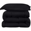 imageUtopia Bedding Queen Size Comforter Set with 2 Pillow Shams Bedding Comforter Sets Down Alternative White Comforters Soft and Comfortable Machine Washable Pack of 4Black