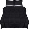 imageUtopia Bedding Queen Size Comforter Set with 2 Pillow Shams Bedding Comforter Sets Down Alternative White Comforters Soft and Comfortable Machine Washable Pack of 4Black