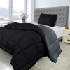 imageUtopia Bedding Queen Size Comforter Set with 2 Pillow Shams Bedding Comforter Sets Down Alternative White Comforters Soft and Comfortable Machine Washable Pack of 4GreyBlack