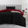 imageUtopia Bedding Queen Size Comforter Set with 2 Pillow Shams Bedding Comforter Sets Down Alternative White Comforters Soft and Comfortable Machine Washable Pack of 4BlackRed