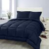 imageUtopia Bedding Queen Size Comforter Set with 2 Pillow Shams Bedding Comforter Sets Down Alternative White Comforters Soft and Comfortable Machine Washable Pack of 4Navy