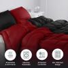 imageUtopia Bedding Queen Size Comforter Set with 2 Pillow Shams Bedding Comforter Sets Down Alternative White Comforters Soft and Comfortable Machine Washable Pack of 4BlackRed
