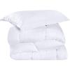 imageUtopia Bedding Queen Size Comforter Set with 2 Pillow Shams Bedding Comforter Sets Down Alternative White Comforters Soft and Comfortable Machine Washable Pack of 4White