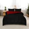 imageUtopia Bedding Queen Size Comforter Set with 2 Pillow Shams Bedding Comforter Sets Down Alternative White Comforters Soft and Comfortable Machine Washable Pack of 4BlackRed