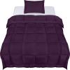 imageUtopia Bedding Queen Size Comforter Set with 2 Pillow Shams Bedding Comforter Sets Down Alternative White Comforters Soft and Comfortable Machine Washable Pack of 4Plum