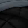 imageUtopia Bedding Queen Size Comforter Set with 2 Pillow Shams Bedding Comforter Sets Down Alternative White Comforters Soft and Comfortable Machine Washable Pack of 4GreyBlack