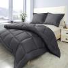 imageUtopia Bedding Queen Size Comforter Set with 2 Pillow Shams Bedding Comforter Sets Down Alternative White Comforters Soft and Comfortable Machine Washable Pack of 4Grey
