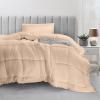 imageUtopia Bedding Queen Size Comforter Set with 2 Pillow Shams Bedding Comforter Sets Down Alternative White Comforters Soft and Comfortable Machine Washable Pack of 4Beige