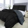 imageUtopia Bedding Queen Size Comforter Set with 2 Pillow Shams Bedding Comforter Sets Down Alternative White Comforters Soft and Comfortable Machine Washable Pack of 4GreyBlack
