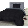 imageUtopia Bedding Queen Size Comforter Set with 2 Pillow Shams Bedding Comforter Sets Down Alternative White Comforters Soft and Comfortable Machine Washable Pack of 4GreyBlack