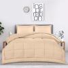 imageUtopia Bedding Queen Size Comforter Set with 2 Pillow Shams Bedding Comforter Sets Down Alternative White Comforters Soft and Comfortable Machine Washable Pack of 4Beige