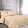 imageUtopia Bedding Queen Size Comforter Set with 2 Pillow Shams Bedding Comforter Sets Down Alternative White Comforters Soft and Comfortable Machine Washable Pack of 4Beige