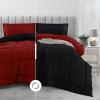 imageUtopia Bedding Queen Size Comforter Set with 2 Pillow Shams Bedding Comforter Sets Down Alternative White Comforters Soft and Comfortable Machine Washable Pack of 4BlackRed