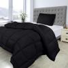 imageUtopia Bedding Queen Size Comforter Set with 2 Pillow Shams Bedding Comforter Sets Down Alternative White Comforters Soft and Comfortable Machine Washable Pack of 4Black