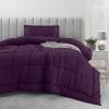 imageUtopia Bedding Queen Size Comforter Set with 2 Pillow Shams Bedding Comforter Sets Down Alternative White Comforters Soft and Comfortable Machine Washable Pack of 4Plum
