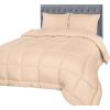 imageUtopia Bedding Queen Size Comforter Set with 2 Pillow Shams Bedding Comforter Sets Down Alternative White Comforters Soft and Comfortable Machine Washable Pack of 4Beige