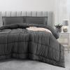 imageUtopia Bedding Queen Size Comforter Set with 2 Pillow Shams Bedding Comforter Sets Down Alternative White Comforters Soft and Comfortable Machine Washable Pack of 4Grey
