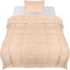 imageUtopia Bedding Queen Size Comforter Set with 2 Pillow Shams Bedding Comforter Sets Down Alternative White Comforters Soft and Comfortable Machine Washable Pack of 4Beige