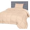 imageUtopia Bedding Queen Size Comforter Set with 2 Pillow Shams Bedding Comforter Sets Down Alternative White Comforters Soft and Comfortable Machine Washable Pack of 4Beige