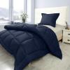 imageUtopia Bedding Queen Size Comforter Set with 2 Pillow Shams Bedding Comforter Sets Down Alternative White Comforters Soft and Comfortable Machine Washable Pack of 4Navy