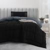 imageUtopia Bedding Queen Size Comforter Set with 2 Pillow Shams Bedding Comforter Sets Down Alternative White Comforters Soft and Comfortable Machine Washable Pack of 4GreyBlack