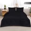 imageUtopia Bedding Queen Size Comforter Set with 2 Pillow Shams Bedding Comforter Sets Down Alternative White Comforters Soft and Comfortable Machine Washable Pack of 4Black