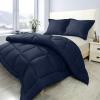 imageUtopia Bedding Queen Size Comforter Set with 2 Pillow Shams Bedding Comforter Sets Down Alternative White Comforters Soft and Comfortable Machine Washable Pack of 4Navy