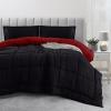 imageUtopia Bedding Queen Size Comforter Set with 2 Pillow Shams Bedding Comforter Sets Down Alternative White Comforters Soft and Comfortable Machine Washable Pack of 4BlackRed
