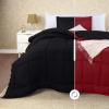 imageUtopia Bedding Queen Size Comforter Set with 2 Pillow Shams Bedding Comforter Sets Down Alternative White Comforters Soft and Comfortable Machine Washable Pack of 4BlackRed