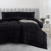 imageUtopia Bedding Queen Size Comforter Set with 2 Pillow Shams Bedding Comforter Sets Down Alternative White Comforters Soft and Comfortable Machine Washable Pack of 4Black
