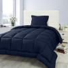 imageUtopia Bedding Queen Size Comforter Set with 2 Pillow Shams Bedding Comforter Sets Down Alternative White Comforters Soft and Comfortable Machine Washable Pack of 4Navy