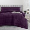 imageUtopia Bedding Queen Size Comforter Set with 2 Pillow Shams Bedding Comforter Sets Down Alternative White Comforters Soft and Comfortable Machine Washable Pack of 4Plum