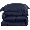 imageUtopia Bedding Queen Size Comforter Set with 2 Pillow Shams Bedding Comforter Sets Down Alternative White Comforters Soft and Comfortable Machine Washable Pack of 4Navy