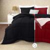 imageUtopia Bedding Queen Size Comforter Set with 2 Pillow Shams Bedding Comforter Sets Down Alternative White Comforters Soft and Comfortable Machine Washable Pack of 4BlackRed